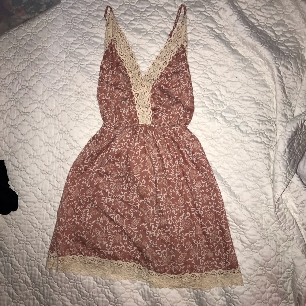 Blush and cream lace sundress